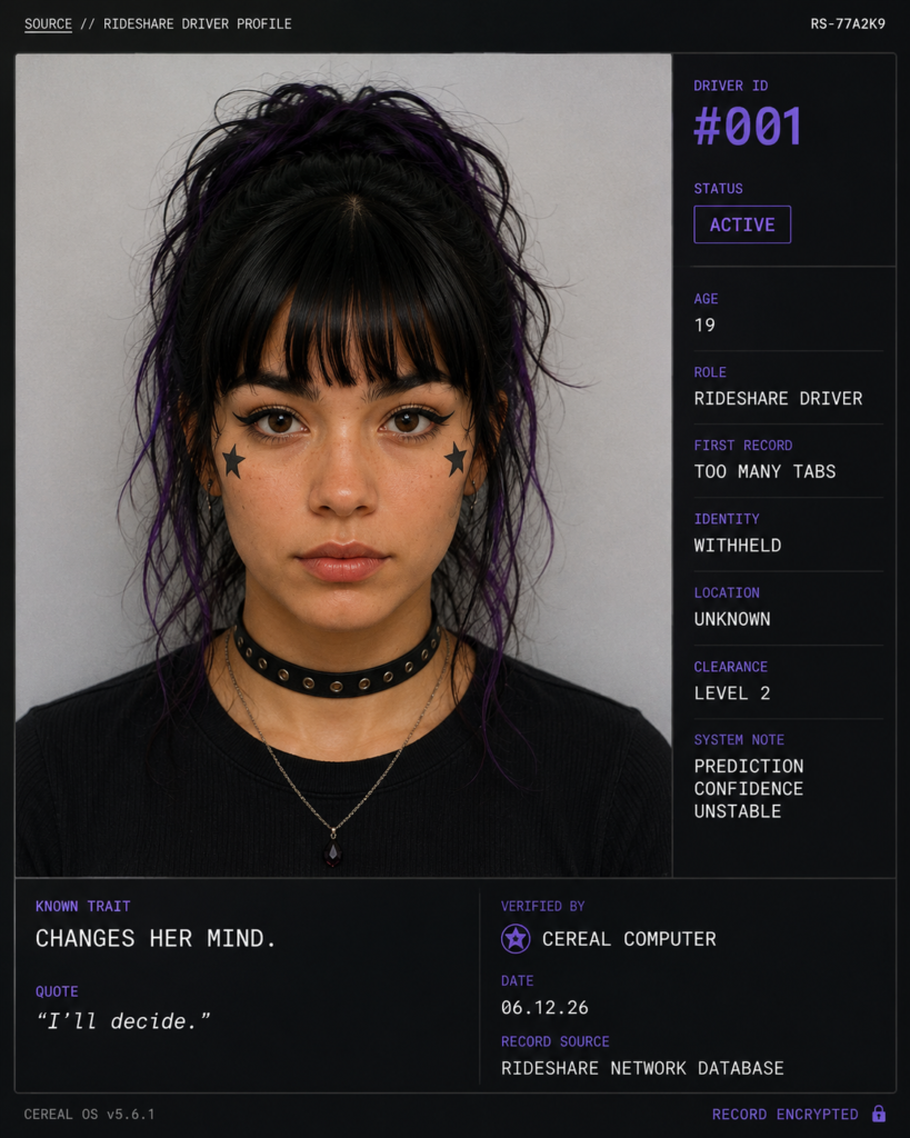 #001 rideshare driver profile identification image